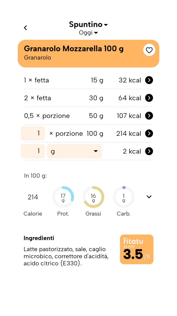 Nuova versione di Fitatu