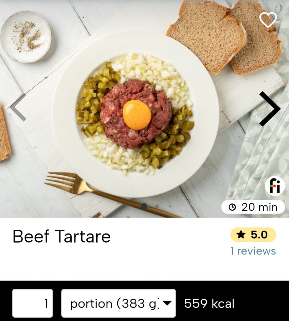 Beef Tartare Valentine's Day recipes fitatu