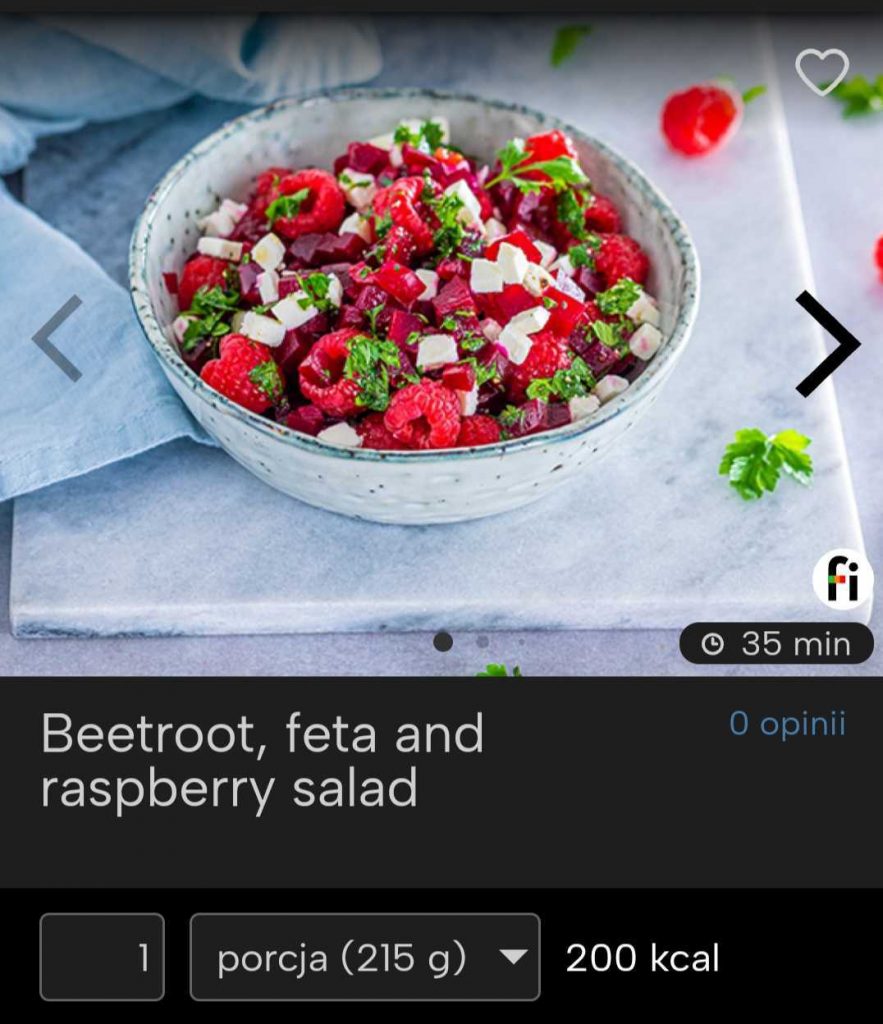 Beetroot, feta and raspberry salad grilled dishes fitatu