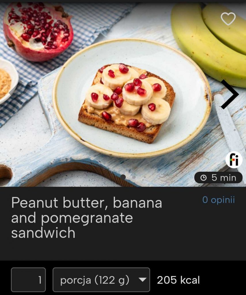 Peanut butter, banana, and pomegranate sandwich