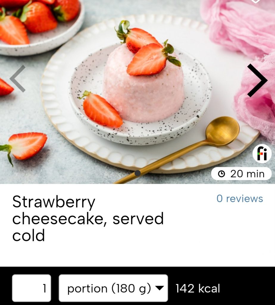 Strawberry cheesecake, served cold Valentine's Day recipes fitatu