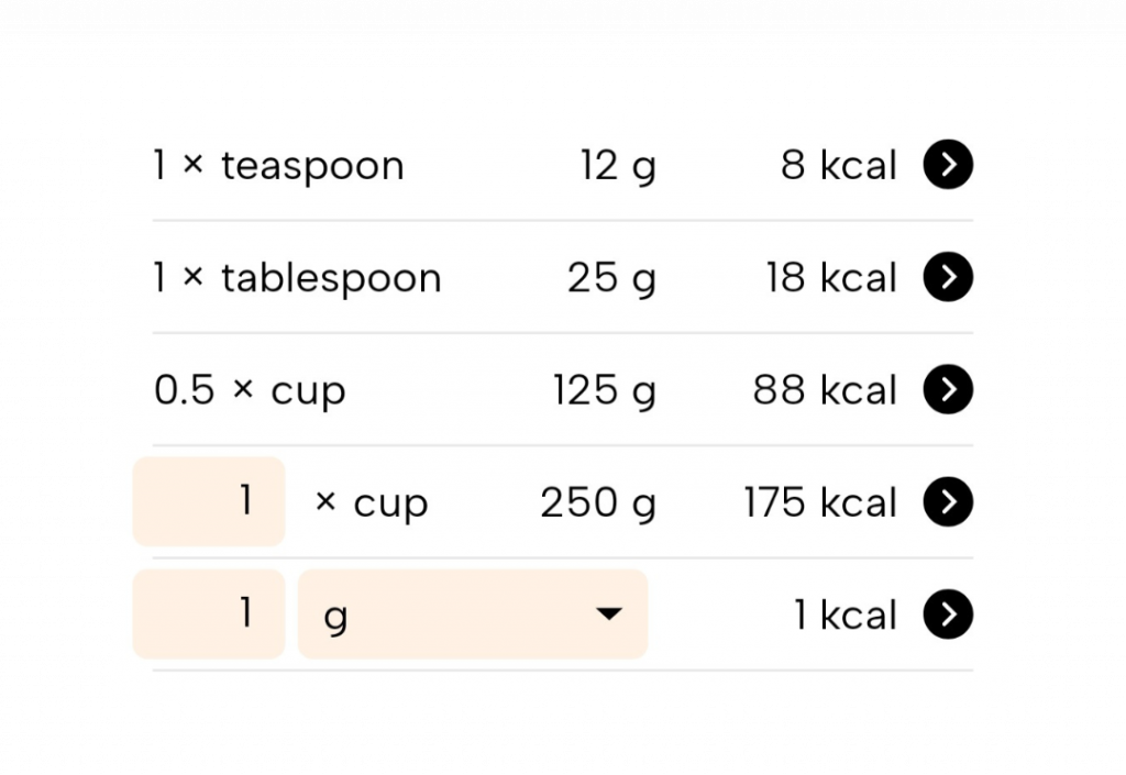 New version of Fitatu - product card