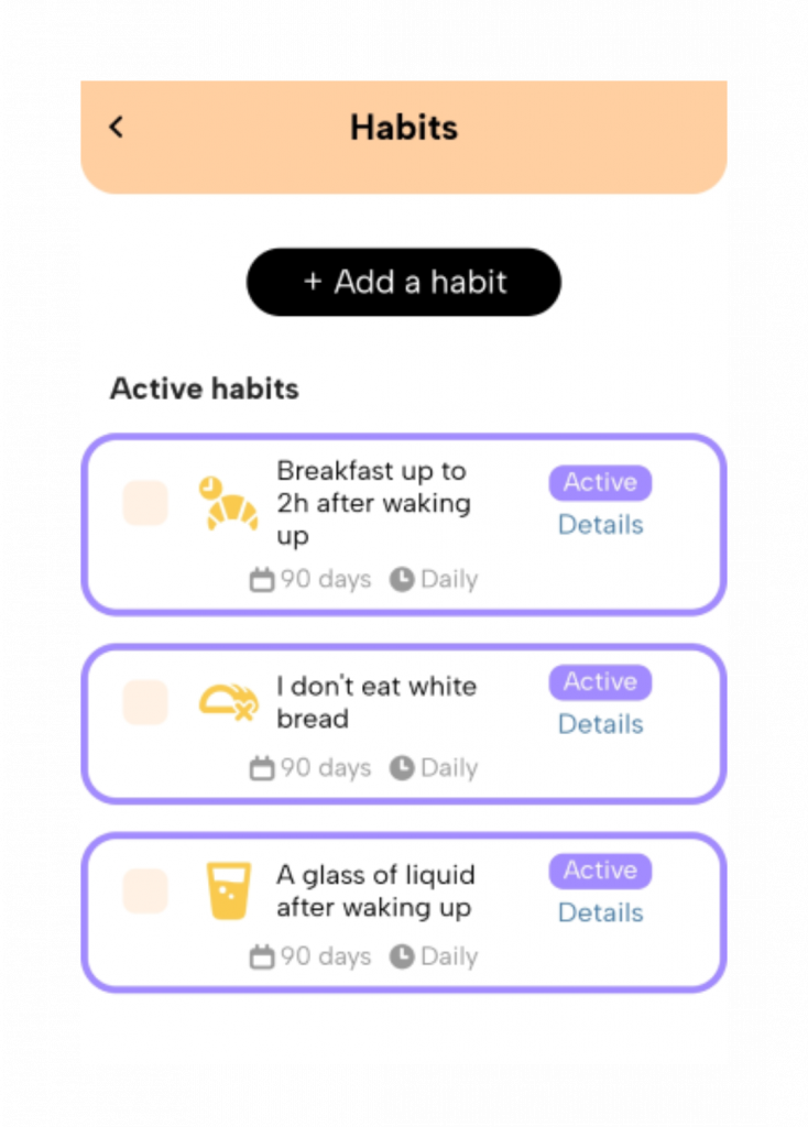New version of Fitatu - habits