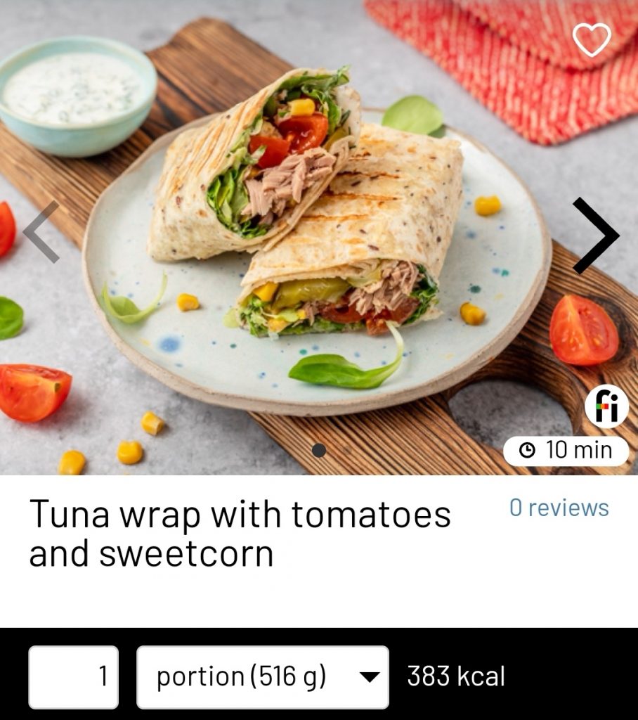 tuna wrap flexitarian diet fitatu