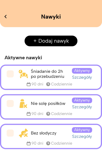 nowa wersja fitatu - nawyki