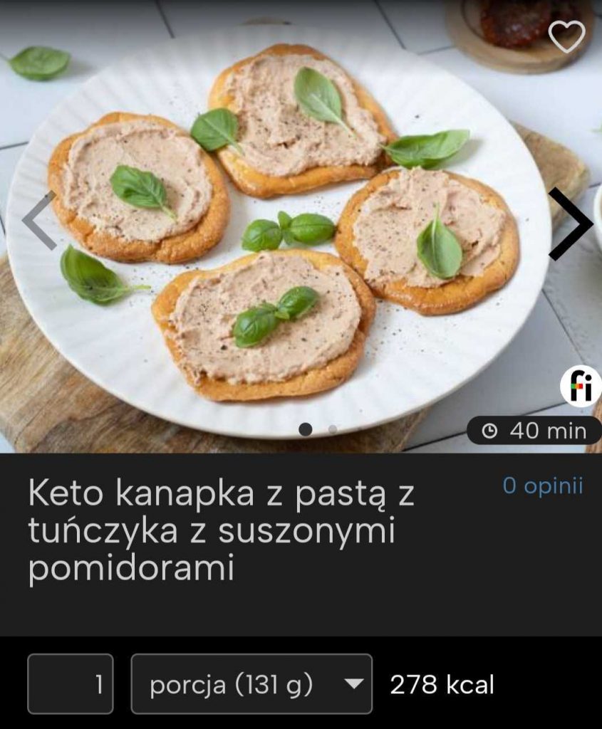 Keto kanapka z pastą z tuńczyka z suszonymi pomidorami 