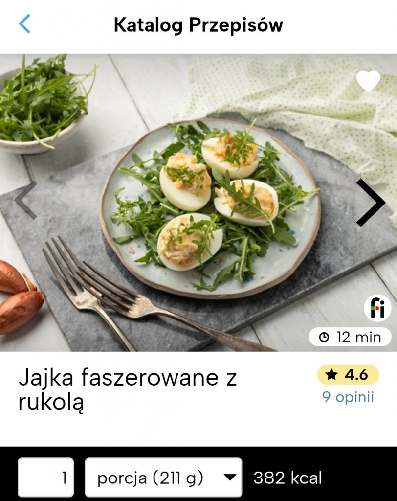 Jaja faszerowane z rukolą fitatu