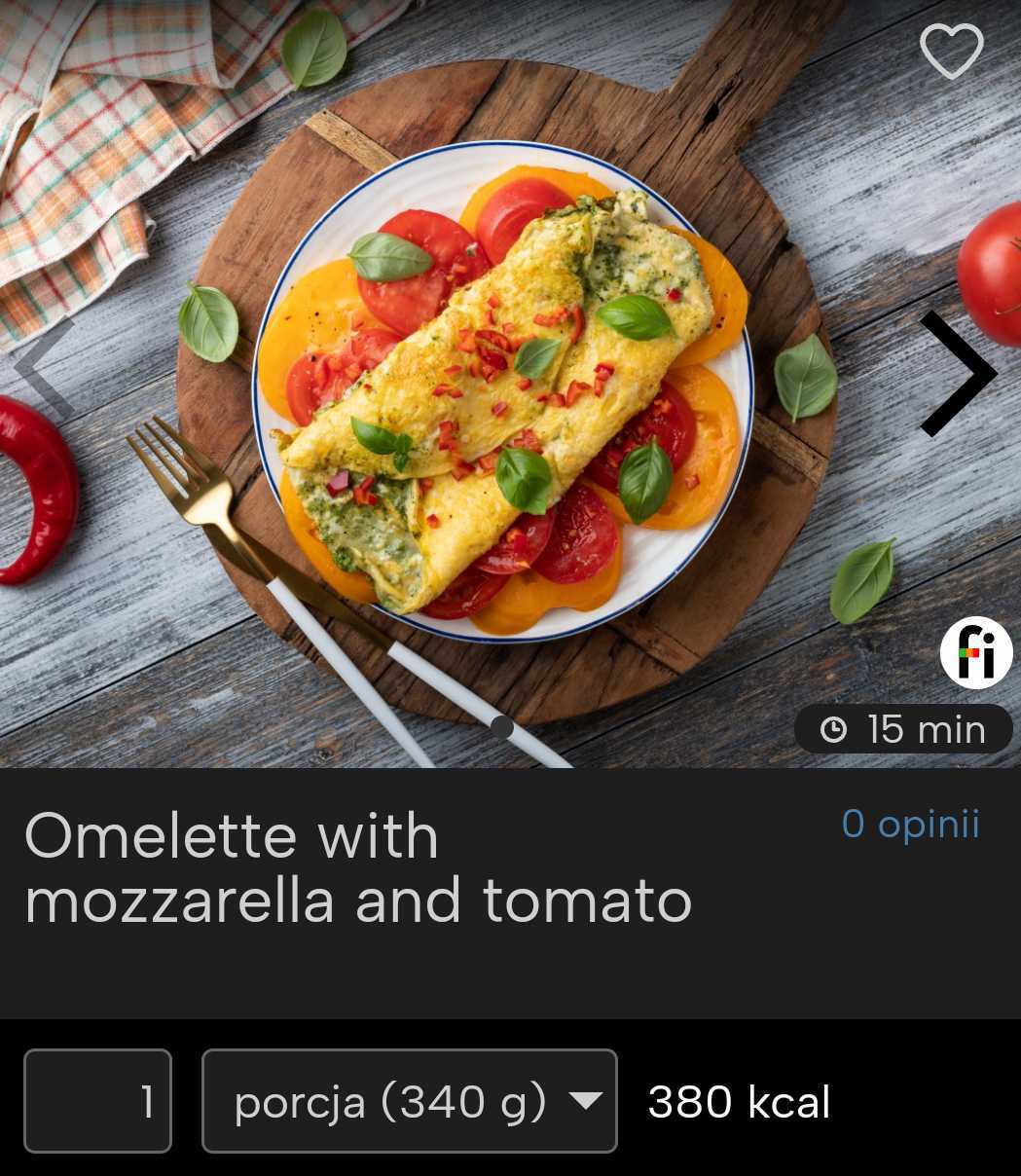 OMELETTE WITH MOZZARELLA AND TOMATO fitatu