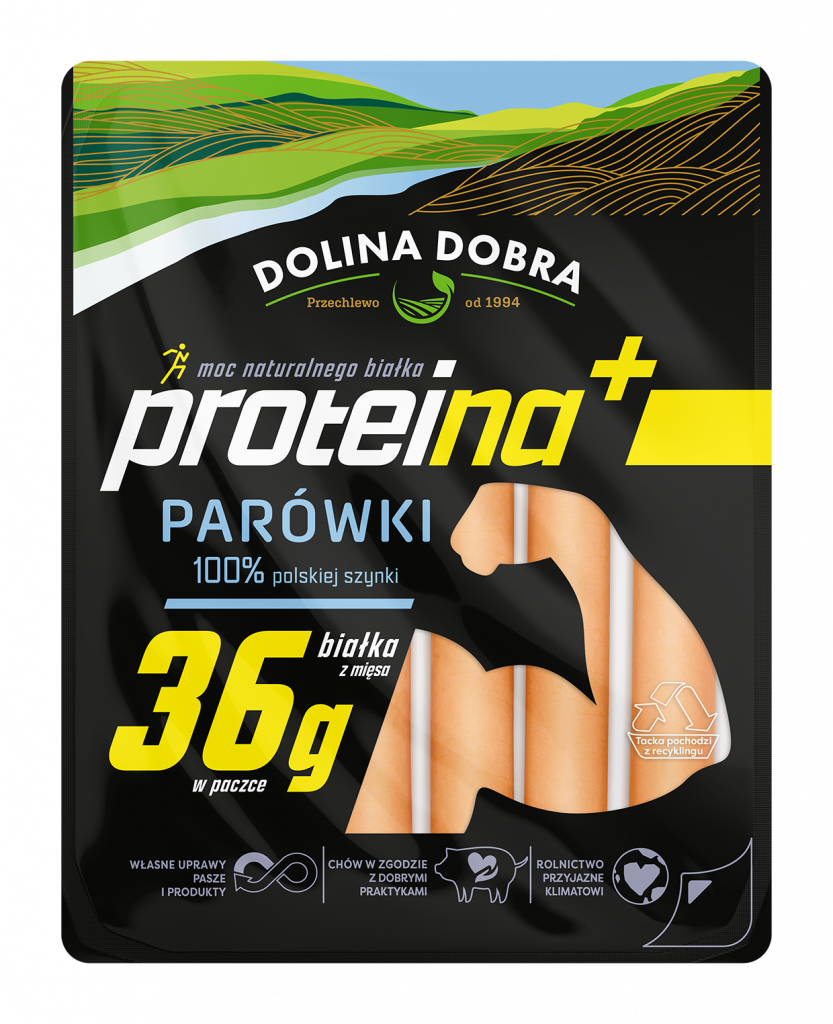 parówki proteina+ dolina dobra na śniadanie