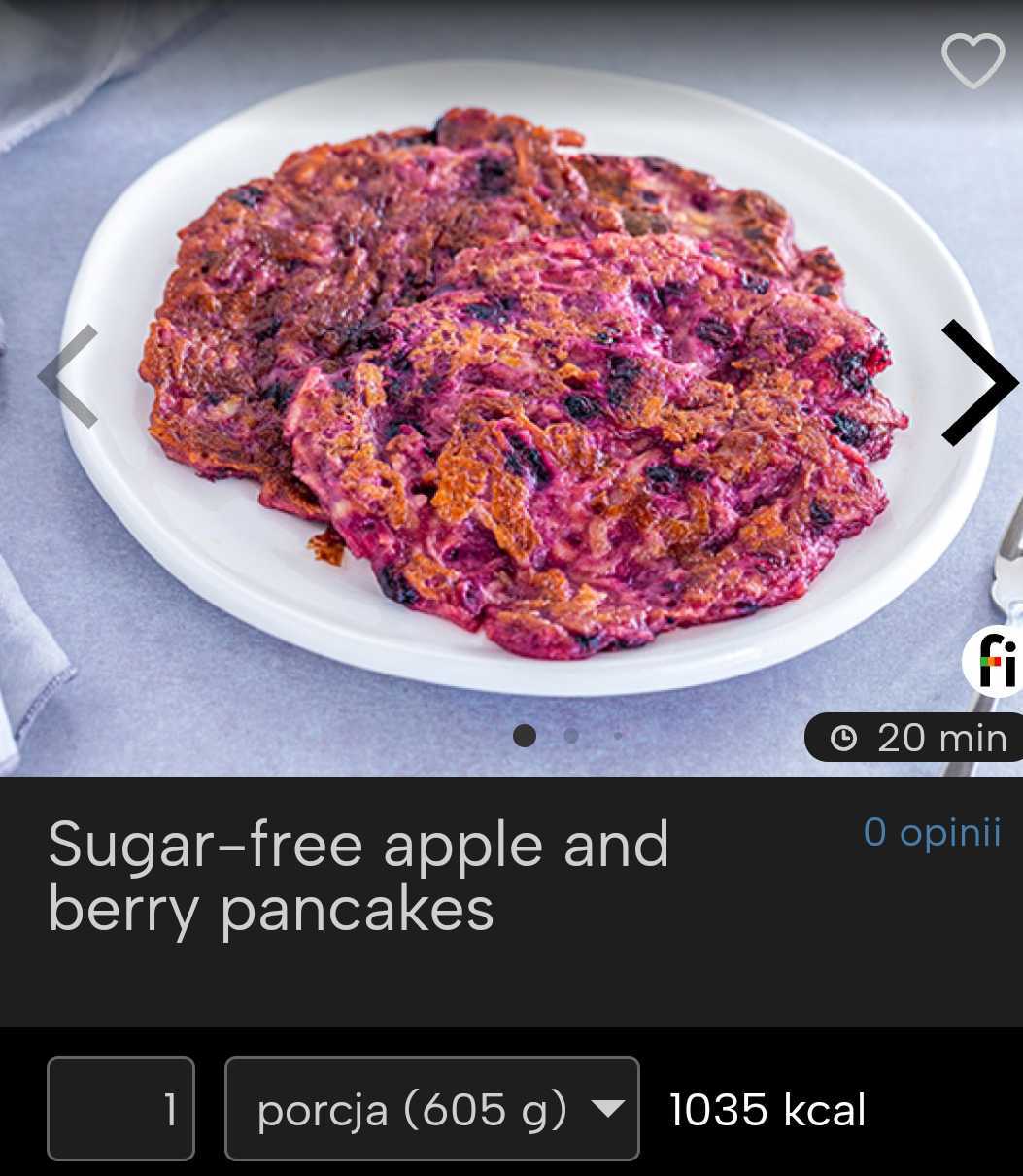 SUGAR- FREE APPLE AND BERRY PANCAKES fitatu