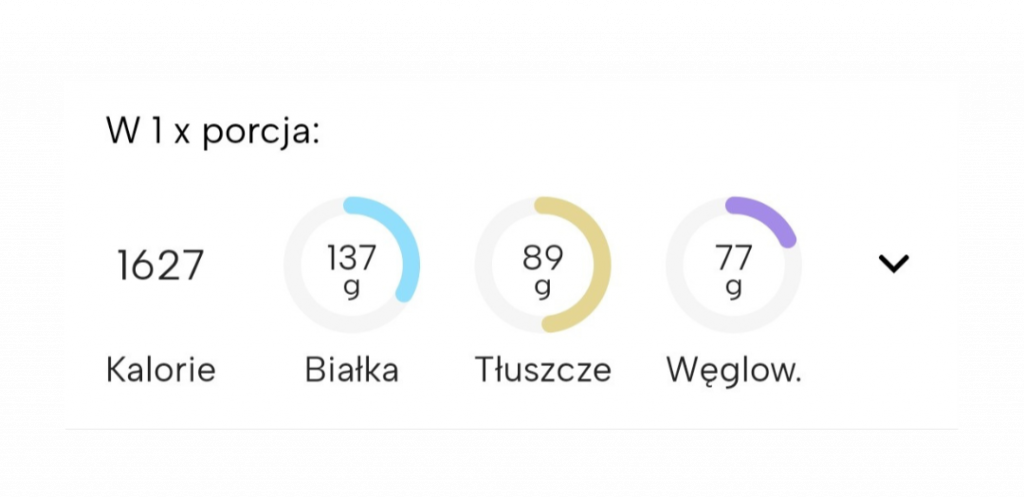 nowa wersja fitatu - kaloryczność