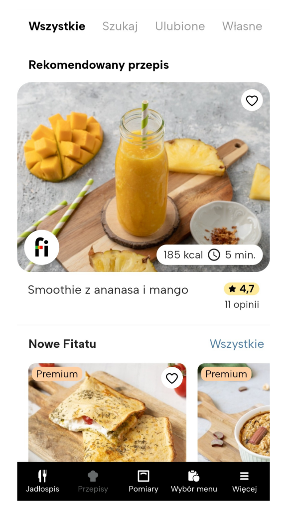 nowa wersja fitatu - rekomendowane przepisy