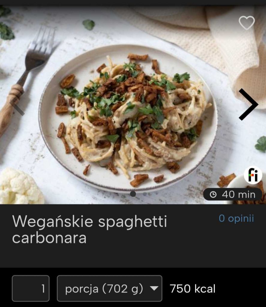 Wegańskie Spaghetti carbonara fitatu