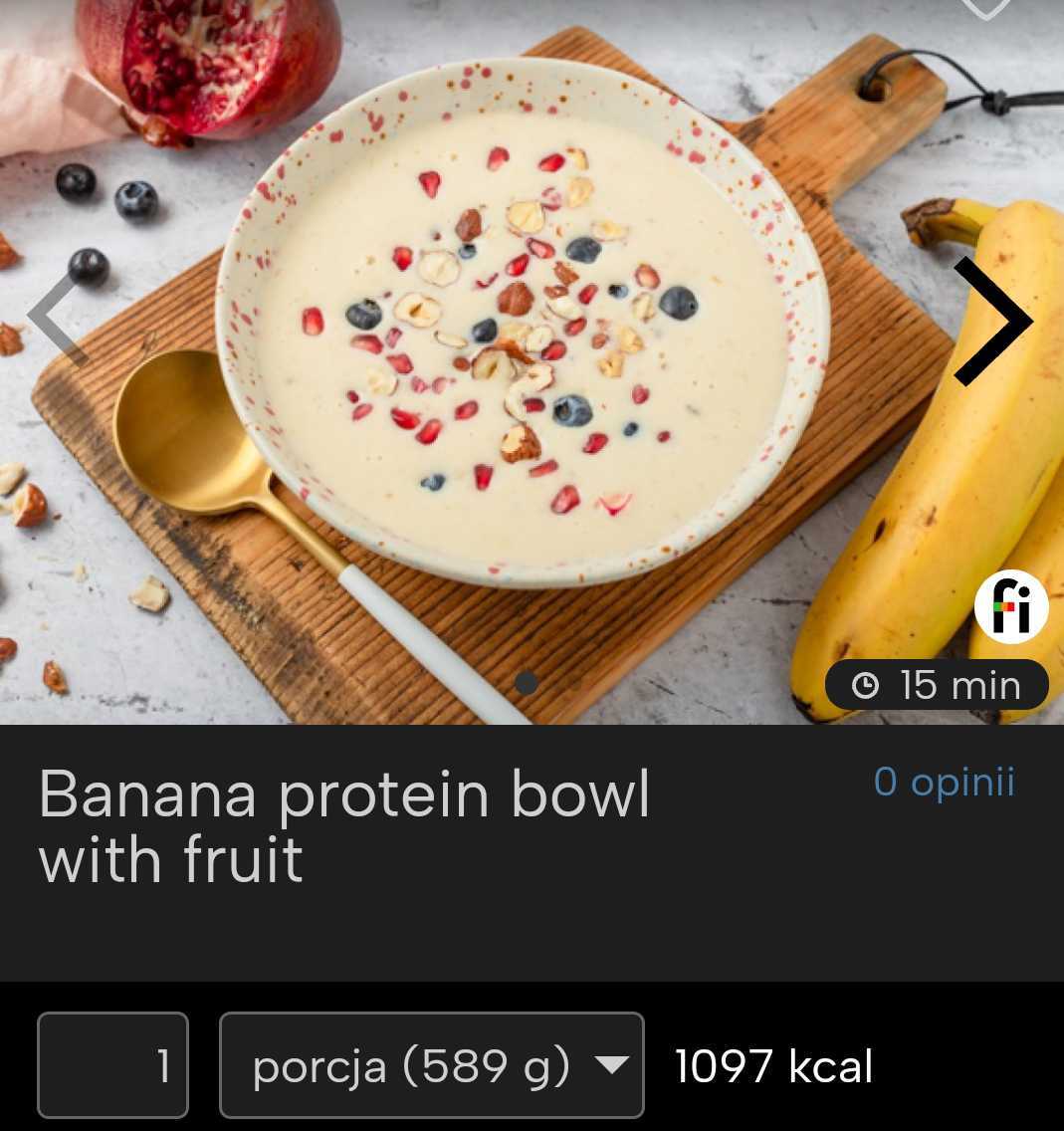 banana protein bowl with fruit fitatu
