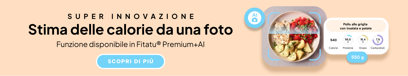 Stima delle calorie da una foto