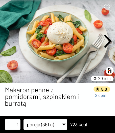 makaron penne przepisy z makaronem aplikacja fitatu