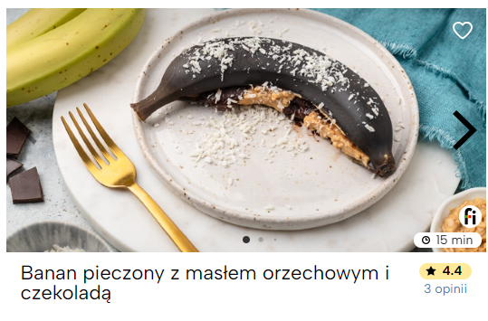 Banan pieczony z masłem orzechowym i czekoladą 