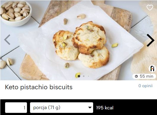 Keto pistachio biscuits Fitatu