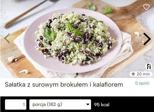sałatka z brokułem i kalafiorem fitatu