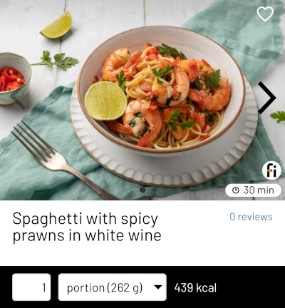 Spaghetti with spicy prawns in white wine recipes with pasta fitatu