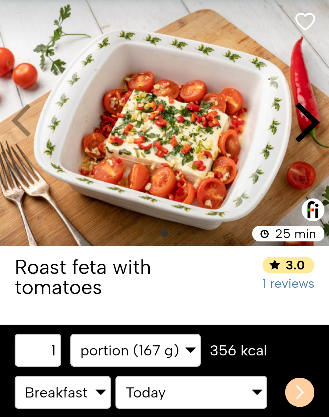 Roast feta with tomatos fitatu