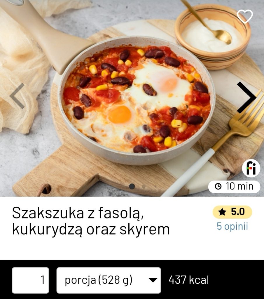 dieta flexitariańska szakszuka z fasolą fitatu