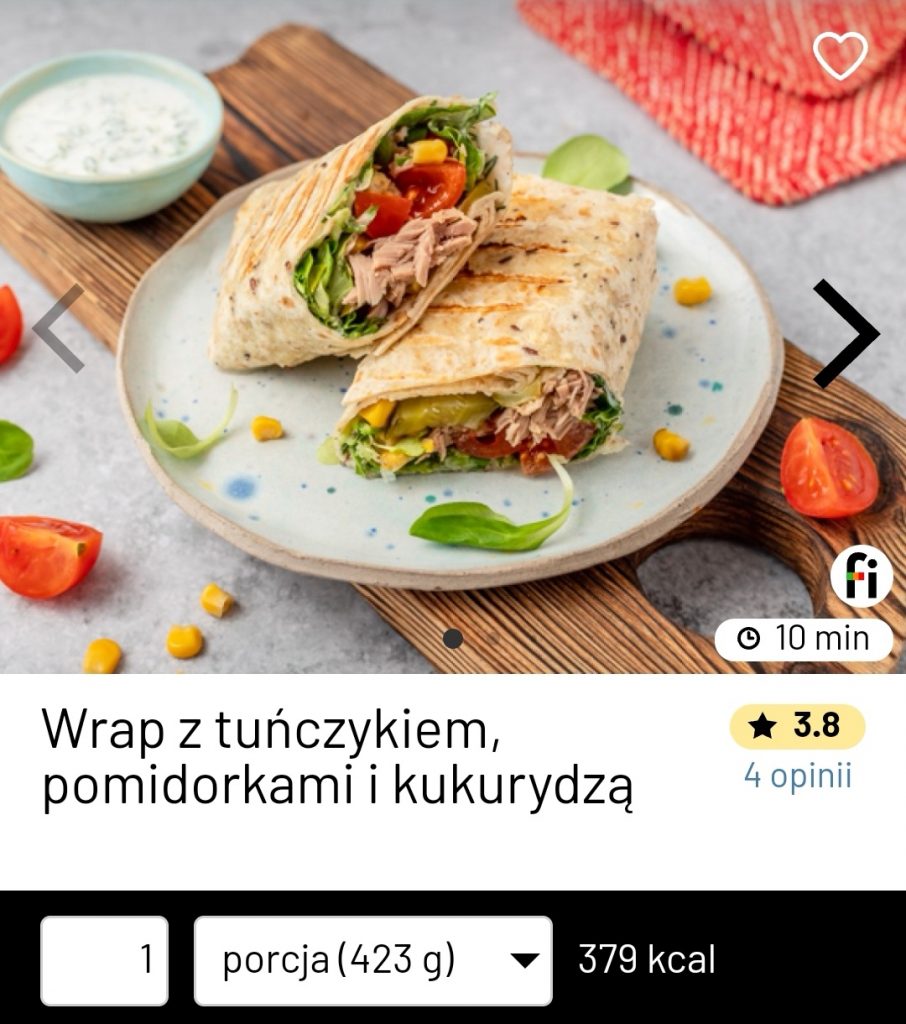 wrap z tuńczykiem fitatu