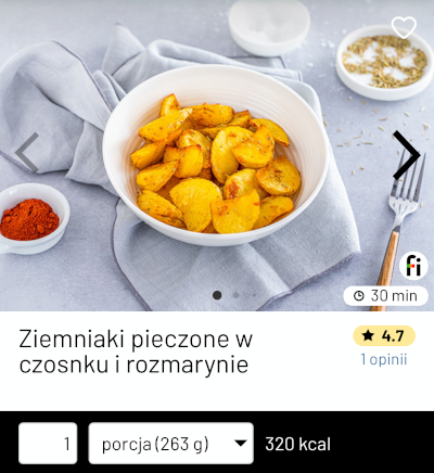 Ziemniaki pieczone w czosnku i rozmarynie zdrowe przekąski na halloween fitatu