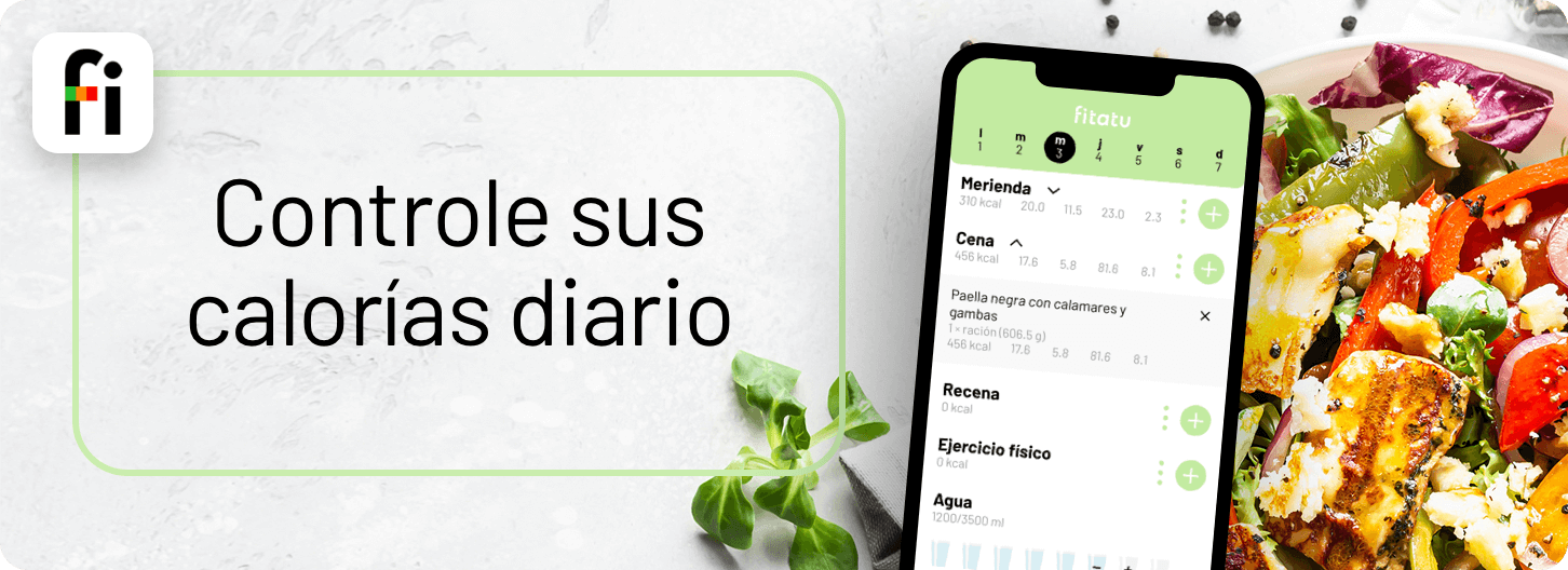 Monitoriza sus calorías diariamente