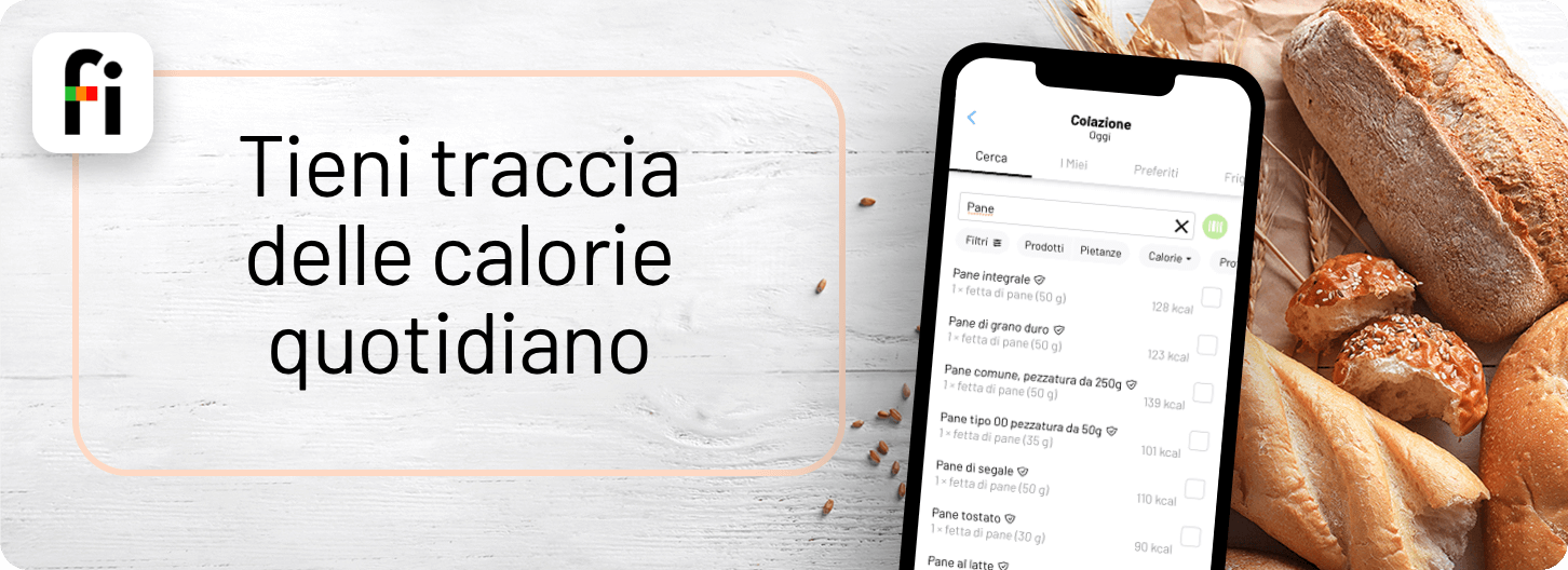 Traccia le tue calorie ogni giorno